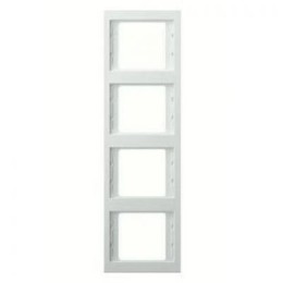 13437009 Рамка K.1 Полярная белизна с блеском 4-постовая вертикальная Berker