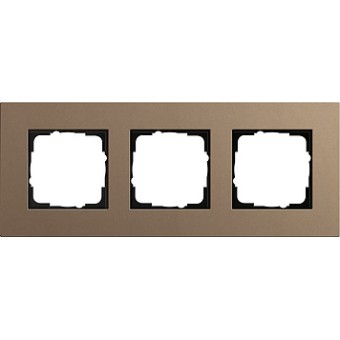 0213221 Рамка Esprit Linoleum-Multiplex Светло-коричневый 3-постовая Gira