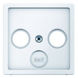 12036089 Центральная панель для антенной розетки 2 и 3 отверстия цвет: полярная белизна, с блеском Q.1 Berker