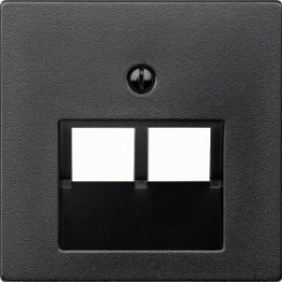 MTN298014 Центр. плата для мех-мов RJ45х2, антрацит Merten