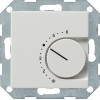 039603 Терморегулятор с переключающим контактом белый глянец Белый Gira