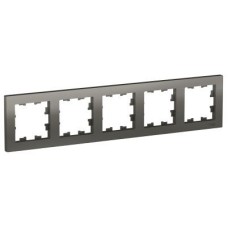 ATN000905 Рамка AtlasDesign Сталь 5-постовая Schneider Electric ATN000905 Рамка AtlasDesign Сталь 5-постовая Schneider Electric