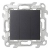 2450391-038 Трехклавишный выключатель, графит Simon 24