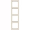 10146012 Рамка с полем для надписей Q.1 Белый с эффектом бархата 4-постовая вертикальная Berker