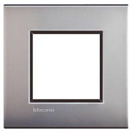 LNC4802NK Рамка LivingLight Air Никель матовый 2-модульная Bticino