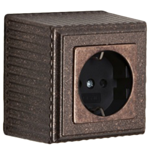 FD01501RC Рамка для накладного монтажа Roma Медь 1-постовая Fede