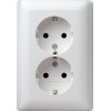 078004 Розетка двойная с заземляющими контактами в комплекте с рамкой белый матовый Белый Gira