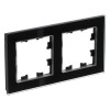 ATN321002 Рамка двойная Schneider Electric Atlasdesign Nature, черное стекло