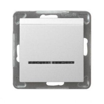 Ospel Impresja Белый Выключатель карточный с подсветкой, без рамки LP-15YS/m/00