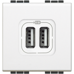 N4285C2 LivingLight разъем д/зарядки 2хUSB бел Bticino