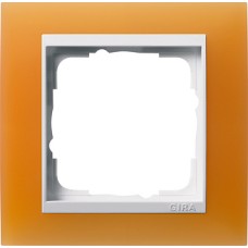 0211397 Рамка Event Оранжевый / Белый 1-постовая Gira 0211397 Рамка Event Оранжевый / Белый 1-постовая Gira