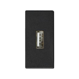2701090-038 Розетка для подключения USB-разъёма 2.0, тип "А"(4*12мм), винтовое соединение, узкий модуль, Simon 27, гр
