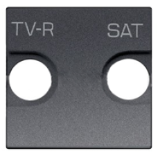 N2250.1 AN Накладка для TV-R-SAT розетки, 2-модульная, серия Zenit, цвет антрацит, ABB N2250.1 AN Накладка для TV-R-SAT розетки, 2-модульная, серия Zenit, цвет антрацит, ABB