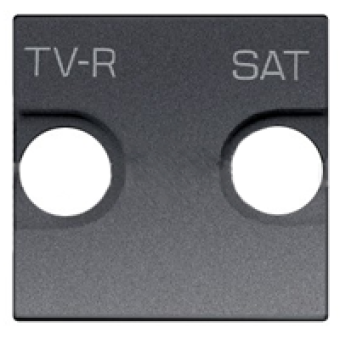 N2250.1 AN Накладка для TV-R-SAT розетки, 2-модульная, серия Zenit, цвет антрацит, ABB