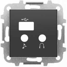 8568.3 NS Накладка для механизма медиа-комбайна Чёрный бархат , ABB