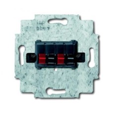 0230-0-0404 (0248/05-101), Розетка для громкоговор.,4-р.,чёрный, ABB 0230-0-0404 (0248/05-101), Розетка для громкоговор.,4-р.,чёрный, ABB