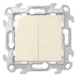 2450392-031 Двухклавишный выкл с подвсеткой, сл кость Simon 24