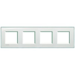LNA4802M4KA Рамка LivingLight Квадрат Морская вода 2+2+2+2 модуля Bticino