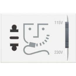 HD4177 Axolute Розетка для бритв с изолированным трансформатором Bticino