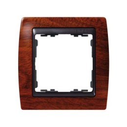 82815-61 Рамка декоративная, 1 пост, Simon 82, вишня-графит