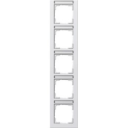 111522 Рамка E2 Белый 5-постовая вертикальная Gira