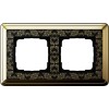 0212672 Рамка Classix Art Латунь / Черный 2-постовая Gira