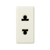 27438-31 Розетка двухполюсная без заземления, евро-американский стандарт, 16А 250В, Simon 27, слоновая кость