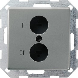 040220 Розетка для стереофонического громкоговорителя Сталь Gira E22