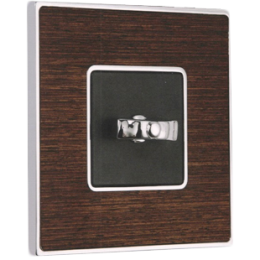 FD01311WCB Рамка Vintage Wood Венге / Хром 1-постовая Fede