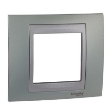MGU66.002.094 Рамка Unica Top Флюорит / Алюминий 1-постовая Schneider Electric MGU66.002.094 Рамка Unica Top Флюорит / Алюминий 1-постовая Schneider Electric