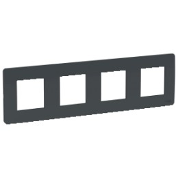 NU200854 Рамка Unica Studio Антрацит 4-постовая Schneider Electric