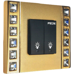 FD01271OR Рамка Crystal De Luxe Золото 1-постовая Fede