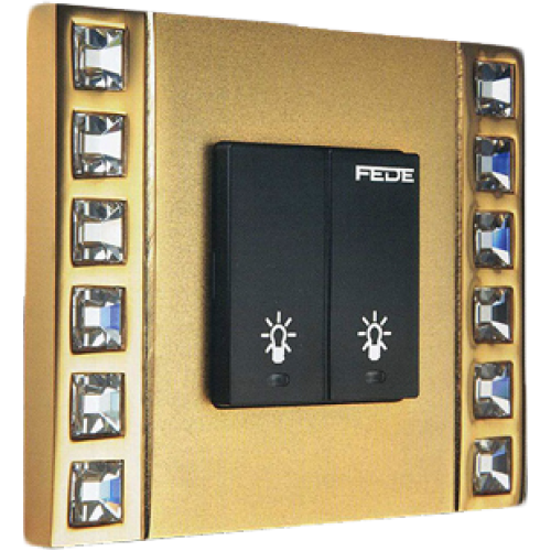 FD01271OR Рамка Crystal De Luxe Золото 1-постовая Fede