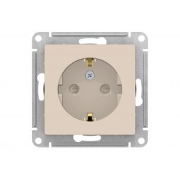 ATN000245 Atlasdesign Розетка с заземлением со шторками, 16А, механизм, Бежевый Schneider Electric