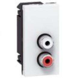 078753 Mosaic Розетка Аудио стерео 2 RCA Legrand