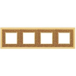 FD01294OR Рамка Crystal De Luxe Real Gold 4-постовая Fede
