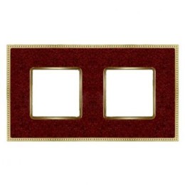 FD01462PROB Рамка Belle Epoque Corinto bright gold 2-постовая гор/верт. Fede