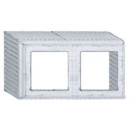 FD01502AB Рамка для накладного монтажа Roma Antique silver black 2-постовая Fede