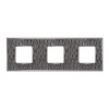 FD01323SCB Рамка Vintage Tapestry Alienasilver / bright chrome 3-постовая Fede