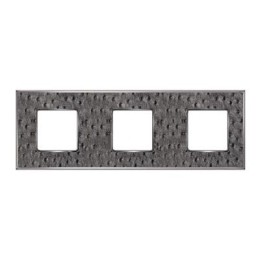 FD01323SCB Рамка Vintage Tapestry Alienasilver / bright chrome 3-постовая Fede