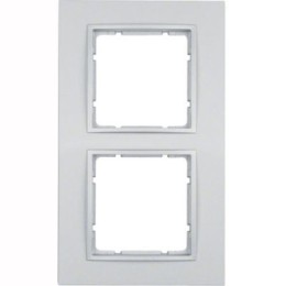 10126424 Рамка B.7 Алюминий 2-постовая вертикальная Berker