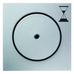 16741404 Центральная панель с нажимной кнопкой для механизма реле времени цвет: алюминий, матовый B.1/B.7 Glas Berker