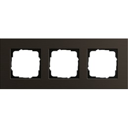 0213127 Рамка Esprit Коричневый / Алюминий 3-постовая Gira