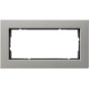 1002335 Рамка установочная для монтажа заподлицо E2 Нержавеющая сталь 2-постовая Gira