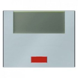 14967004 Клавиша с 5 прилагаемыми линзами и большим полем для надписи цвет: стальной, лак K.5 Berker