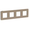 NU280828 Рамка Unica Studio Color Песочный / Антрацит 4-постовая Schneider Electric