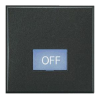 HS4921/2LN Axolute Клавиши с подсвечиваемыми символами для выключатель в дизайне AXIAL - 2 модуля, OFF Bticino