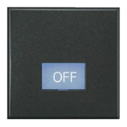 HS4921/2LN Axolute Клавиши с подсвечиваемыми символами для выключатель в дизайне AXIAL - 2 модуля, OFF Bticino