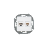 1591552-030 Розетка компьютерная двойная RJ45 кат.5e (AMP), белый Simon 15