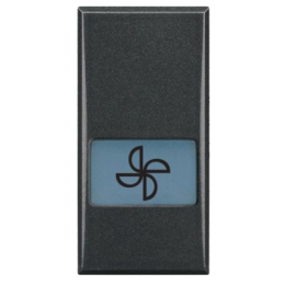 HS4921LE Axolute Клавиши с подсвечиваемыми символами для выключатель в дизайне AXIAL - 1 модуль, вентилятор Bticino